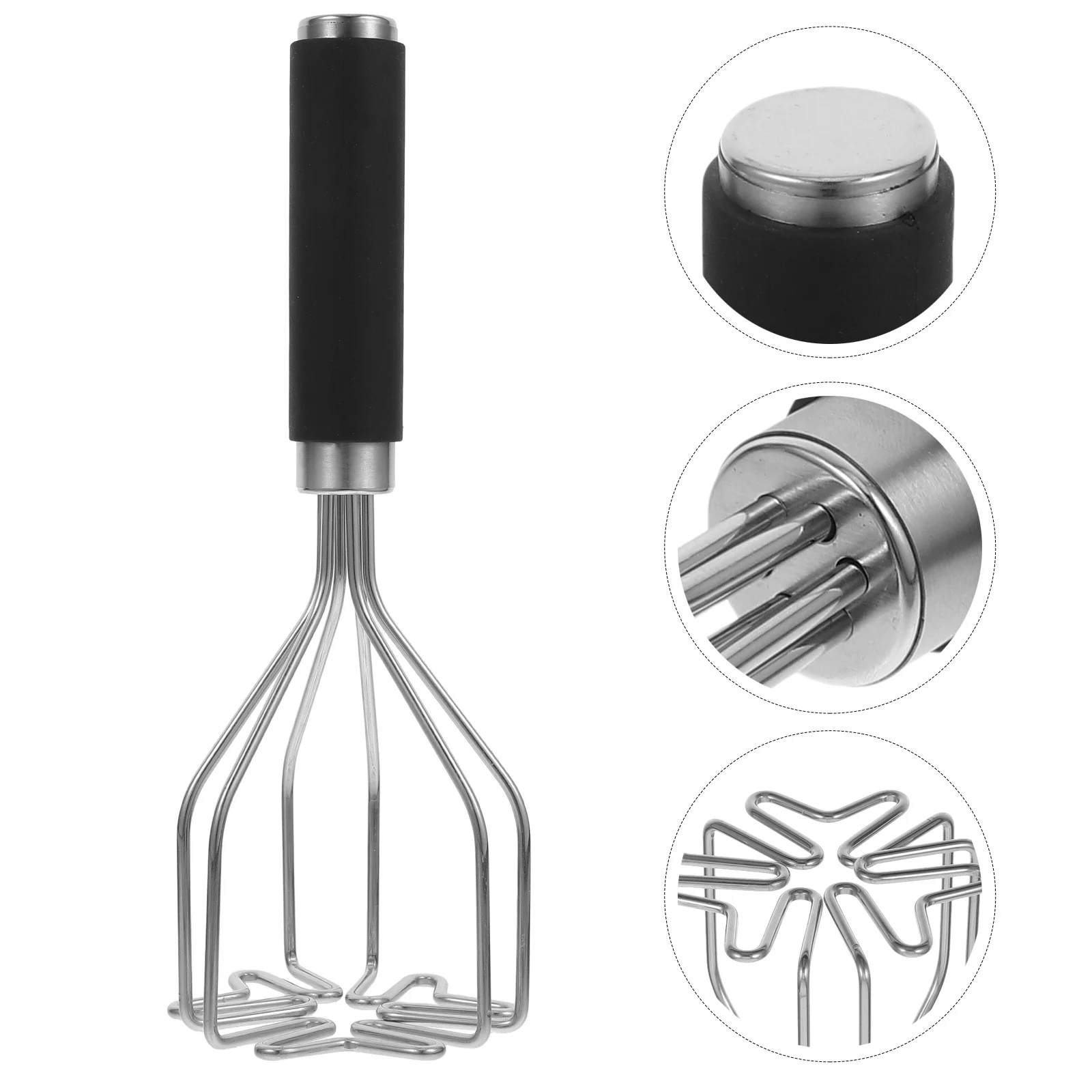 

Potato Masher Tool Silicone Non Scratch Manual Presser for Mashed Potatoes Fruit Bean Avocado Masher Kitchen Gadget Smooth Lump