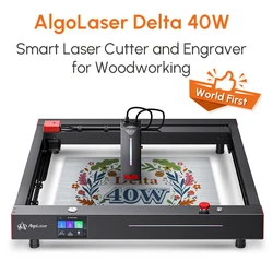 Algolaser Delta 40W Laser Engraver with 3.5 Inch Touch Screen Automatc Air Assist Desktop Woodworking Cutter Metal Acrylic Print