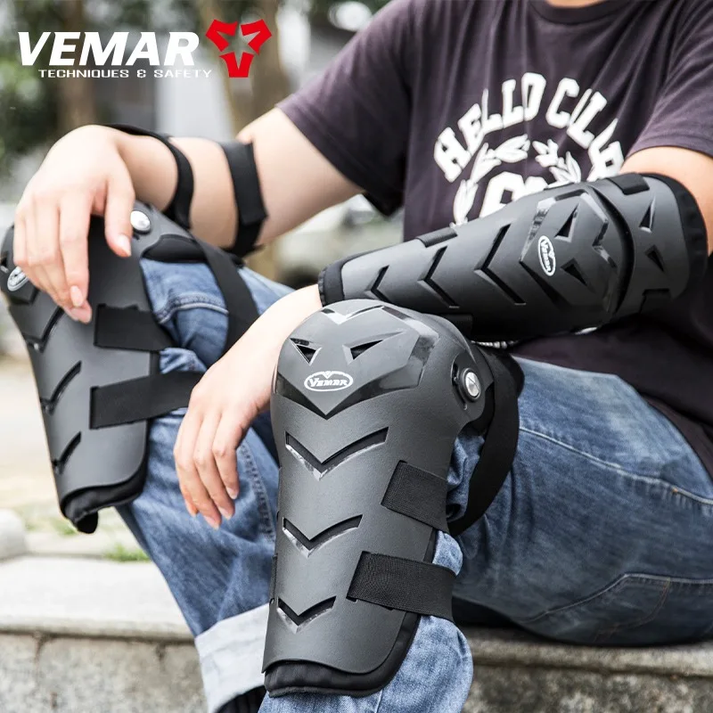 Knee Guards Motorcycle MX Motocross Protective Pads for Racing Off-Road Durable Impact Armor 1 Set