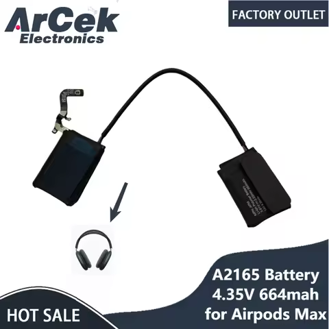 A2165 Battery 4.35V 664mah for Apple Airpodsmax Headset Airpodsmax Battery