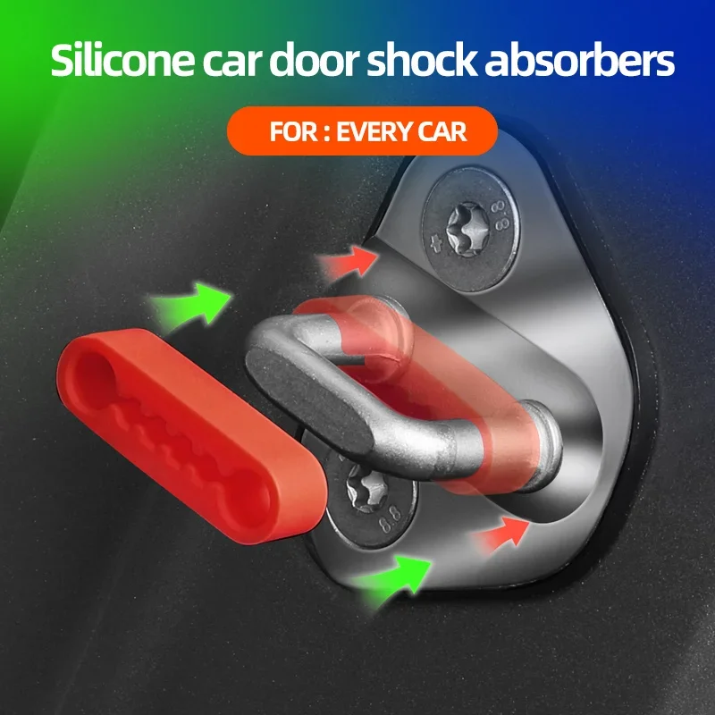 Universal Car Door Shock Absorber Pads Silicone Elastic Damper Cushion Car Door Shock Absorber Cushion for Vehicles RV Truck