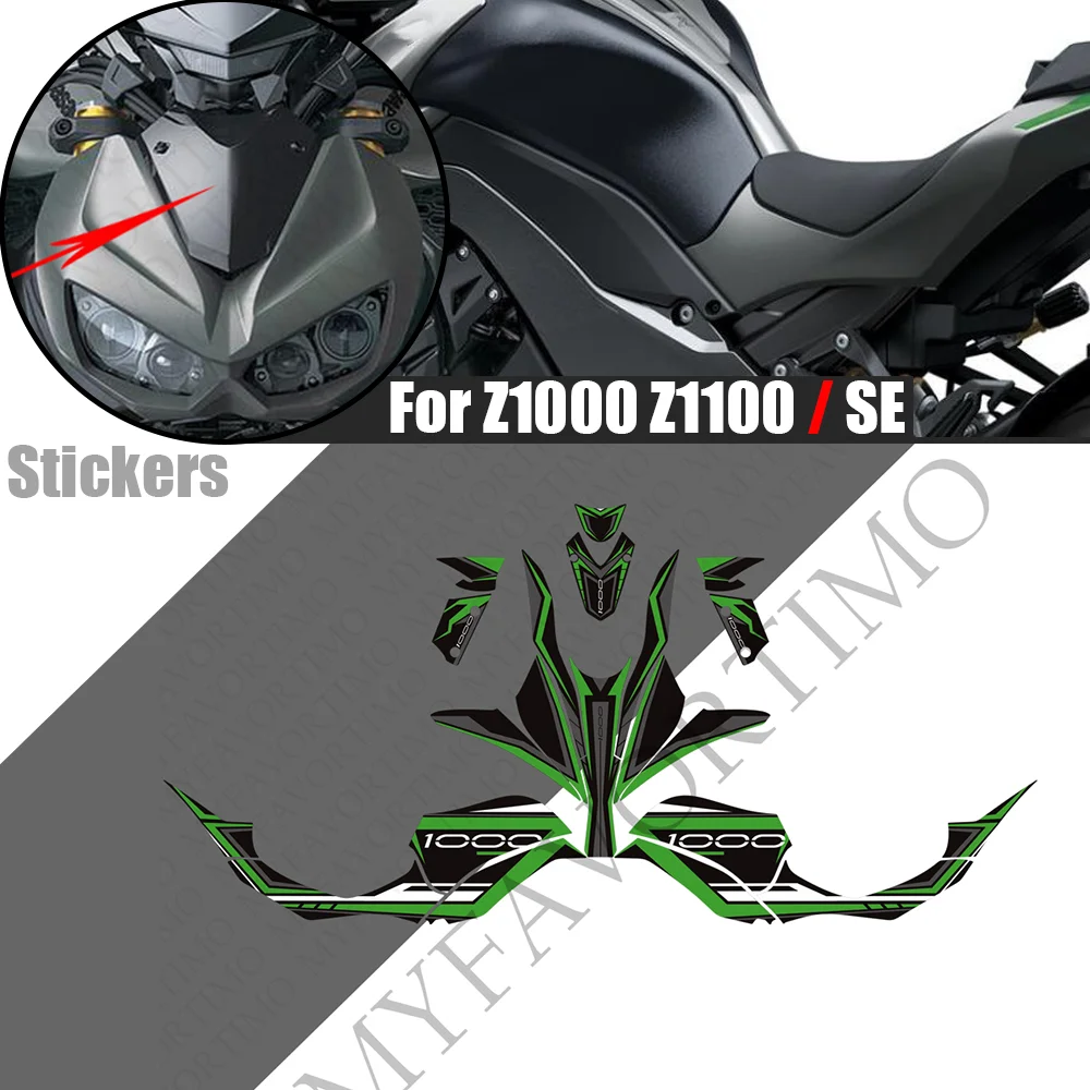 For Z1100 Z1000 SE Motorcycle PVC Tank Pad Fuel Fairing Fender Decorative Protective Stickers Decals Accessories