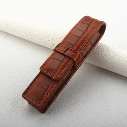 Handmade Leather Pen Case Pencil Bag Fountain Sleeve Bag Vintage Pouch for Single Pen Stylus Ballpoint Cute Stationary