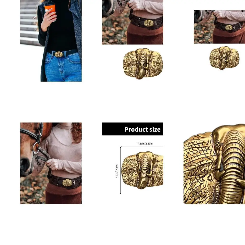 

652f Западные пряжки слона. Партия Партия Парки с пряжками ремня украшенные пряжки для тематических вечеринок