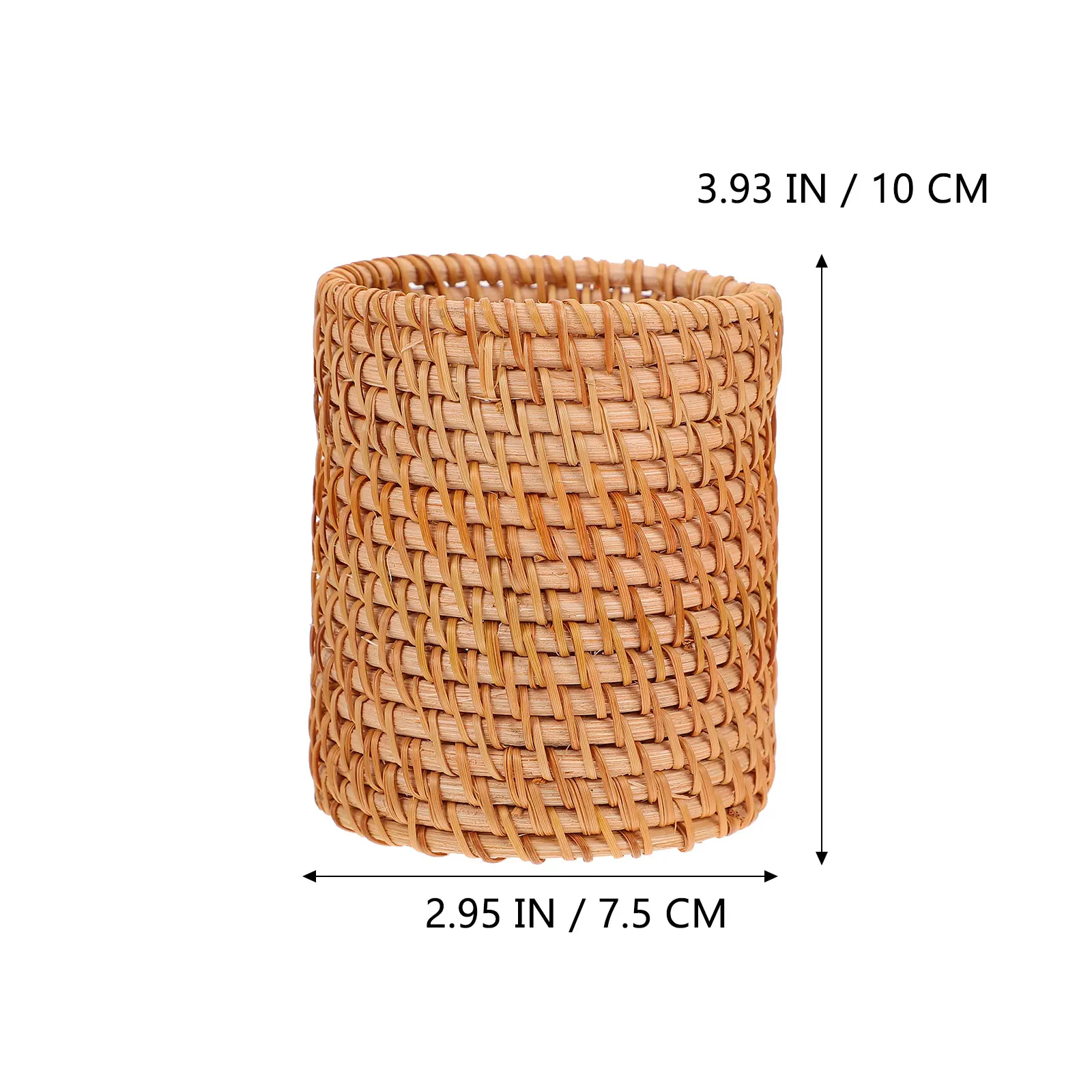 Imagem -06 - Tubo de Armazenamento de Rattan Utensílios de Servir Boho Decoração de Casa Cesta de Tecido Pote de Lápis Talheres Recipiente de Madeira Escritório