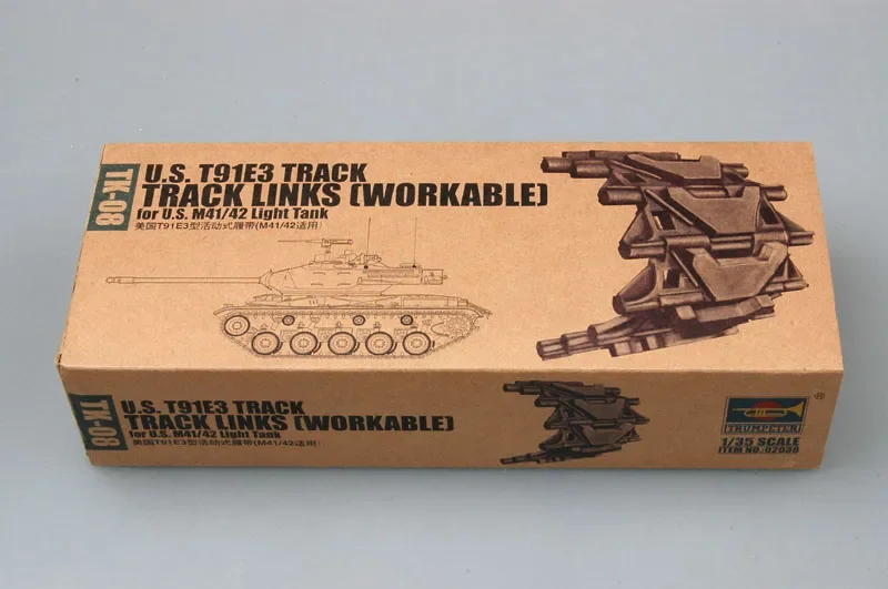 Trumpeter 02038 1/35 U.S. T91E3 Track for U.S. M41/42 Light Tank - Assemble Scale Model Kit