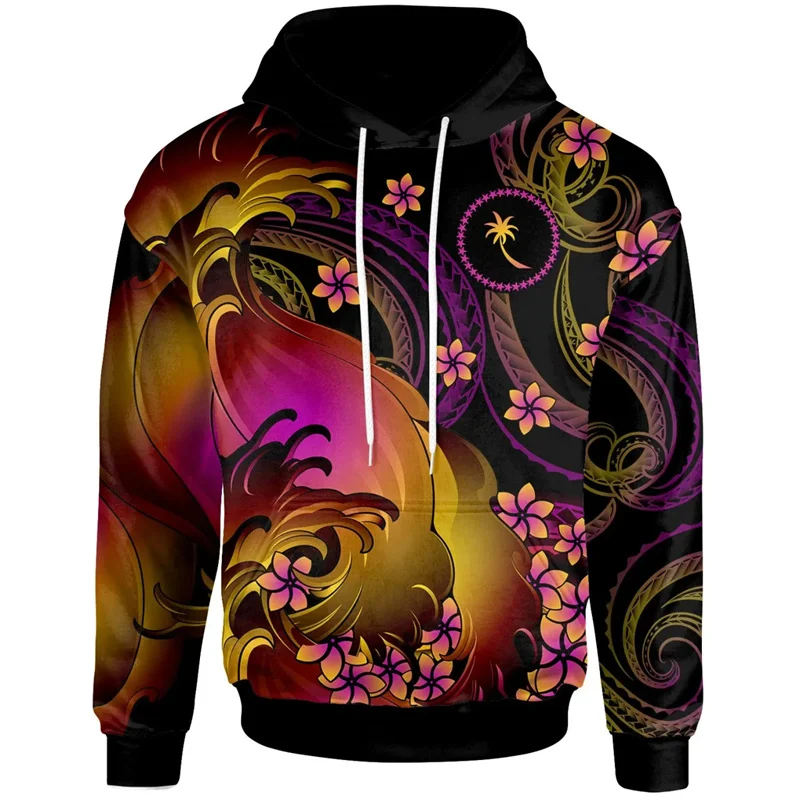 3D Chuuk State Coat Of Arms Polynesian Tattoo Lapu Lapu Sun Tribal Printing Hoodies For Men Kids Fashion Hooded Hoody Pullovers
