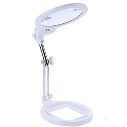 LED Magnifying Lamp 2.5X 5X Magnifier with Light, Table and Desk Lamp Adjustable Magnifying Glass for Reading and Repair