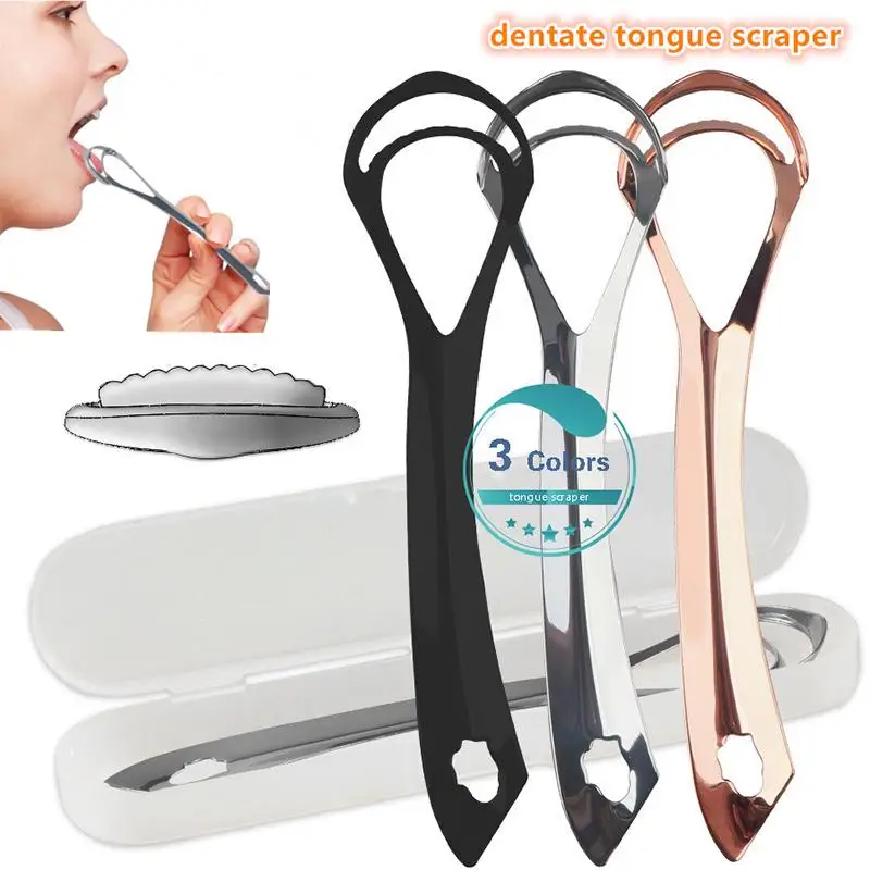 Stainless Steel Tongue Scraper Tongue Coating Cleaner Tongue Coating Brush Oral Tongue Cleaner Tool Fresh Breath