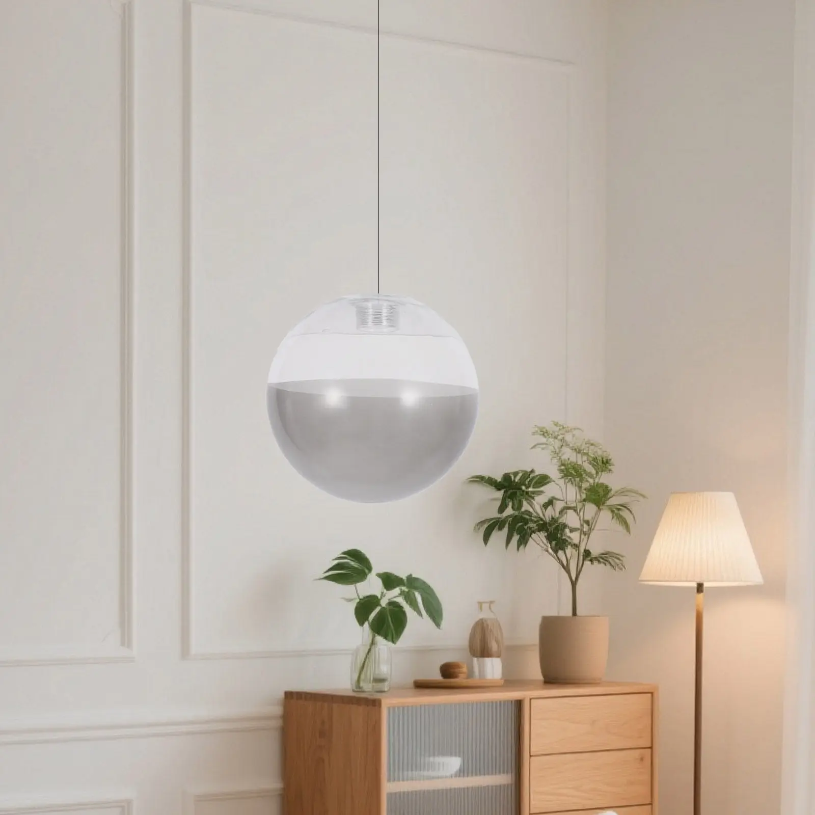 Glass Globe Lamp Shade Replacement Round Sphere Soft Light Dome Cover Chandelier Pendant Light Fixture Replacement