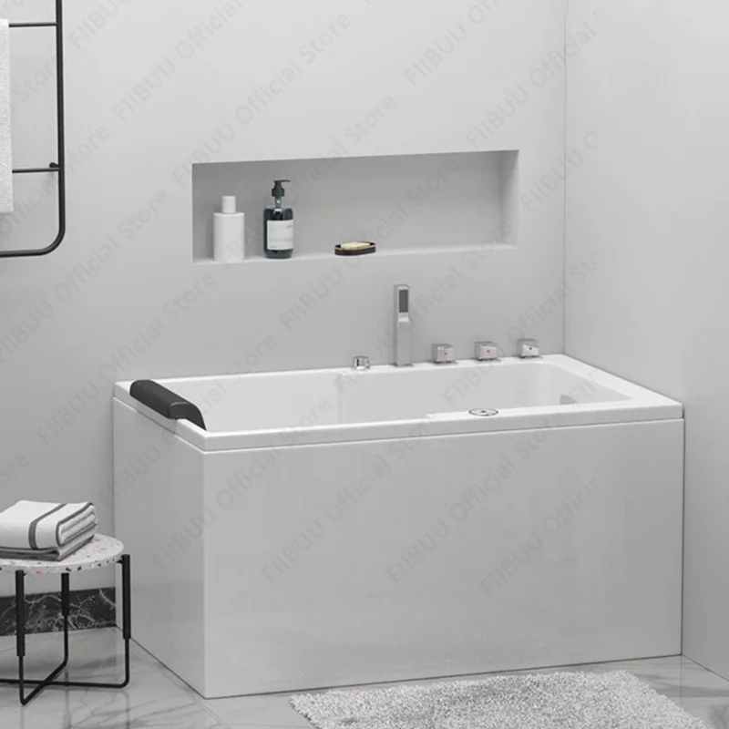 Premium Quality Bathtub Acrylic Household Tub With Dual-side Skirt Right Skirt,Multi Functional Soaking Bath,Bathroom Furniture