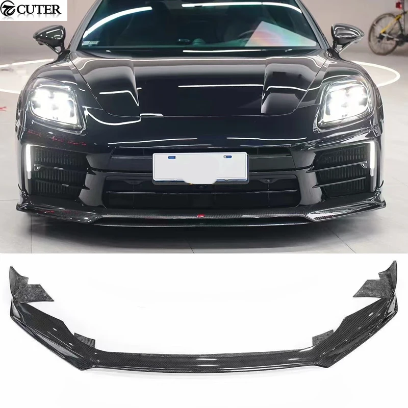 

976 SP Стиль сухой карбоновый передний бампер автомобиля, разделитель губ для Porsche Panamera 976, комплект кузова автомобиля 2024