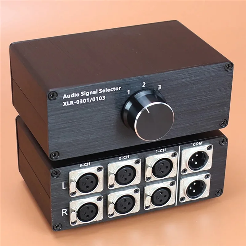 Stable Performance-HIFI Audio Signal Switching Selector XLR Lossless Distribution Box,For CD Decoder Amp Speakers