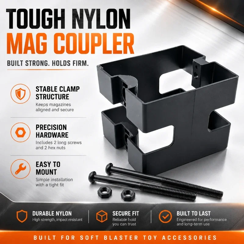 Durable Nylon Mag Parallel Link Coupler Double Magazine Connection Bracket Soft Blaster Model Decor Assembly Parts