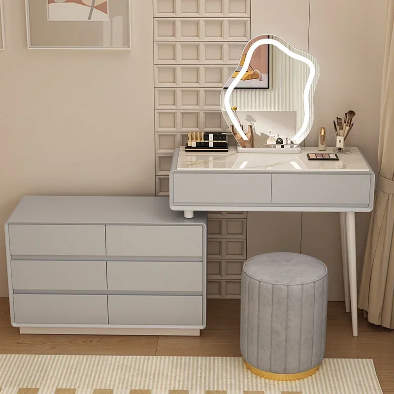 

Белый ювелирный туалетный столик, угловой органайзер для учебы, предметы первой необходимости в общежитии колледжа, туалетный столик, полка Comoda Pra Quarto, мебель для дома