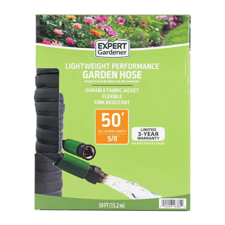 

Lightweight Performance 50 ft Garden Hose for Outdoor Watering, Flexible Kink-Free Design, Durable UV-Resistant Green Hose with