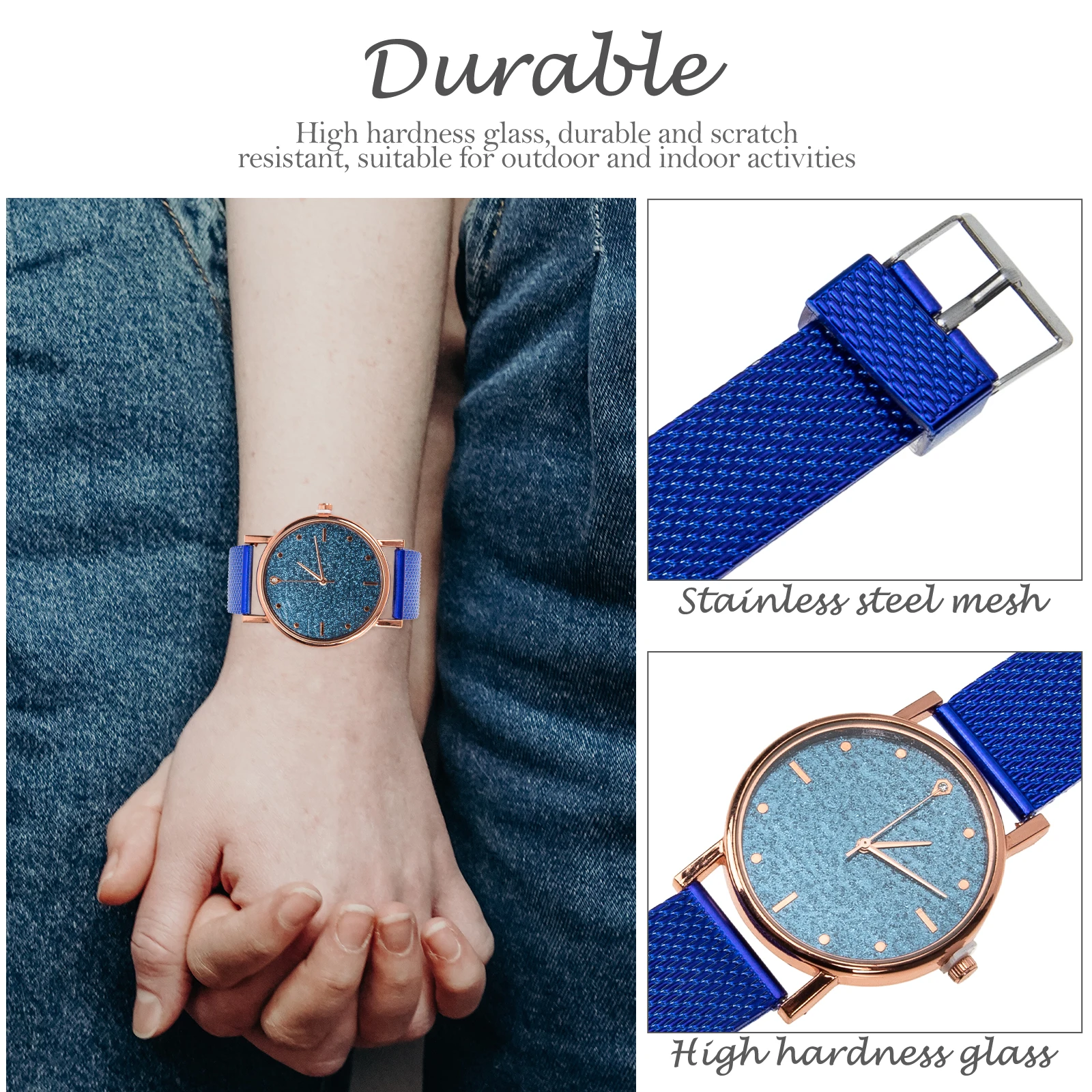 

1Pcs Skin-Friendly Women Quartz Watch Lightweight Silicone Band Wrist Watch Business Classic Style