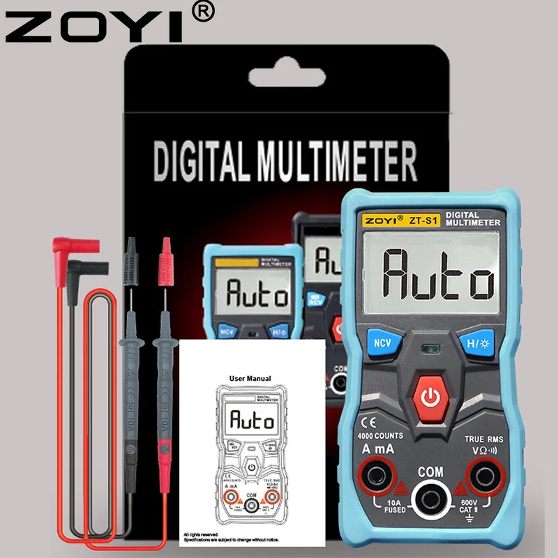 ZOYI Fully automatic ZT-S1 No shift multimeter Intelligent recognition multimeter home mini electrician