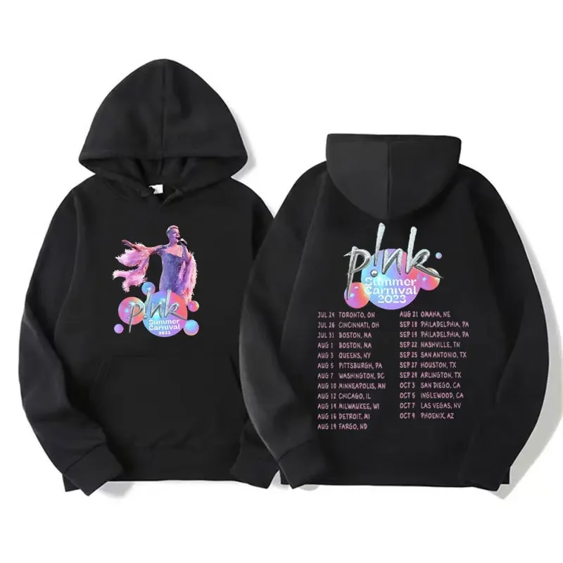 Singer P!nk Pink Summer Carnival Trustfall Tour 2023 Hoodies Men Women Harajuku Long Sleeve Sweatshirt Hip Hop Hoodie Streetwear