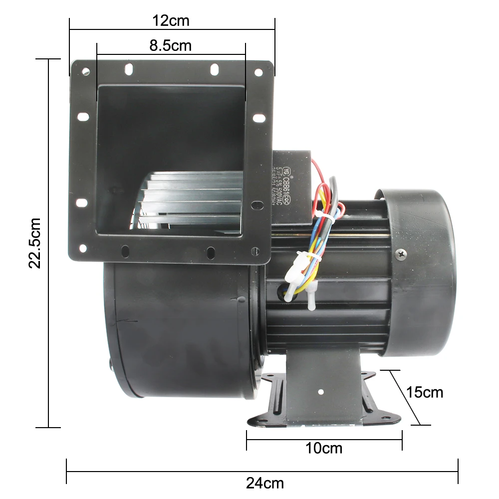 Small power frequency centrifugal fan 150FLJ7 / 5 220V 380V 320W 330W industrial cooling blower EU UK AU plug adapter