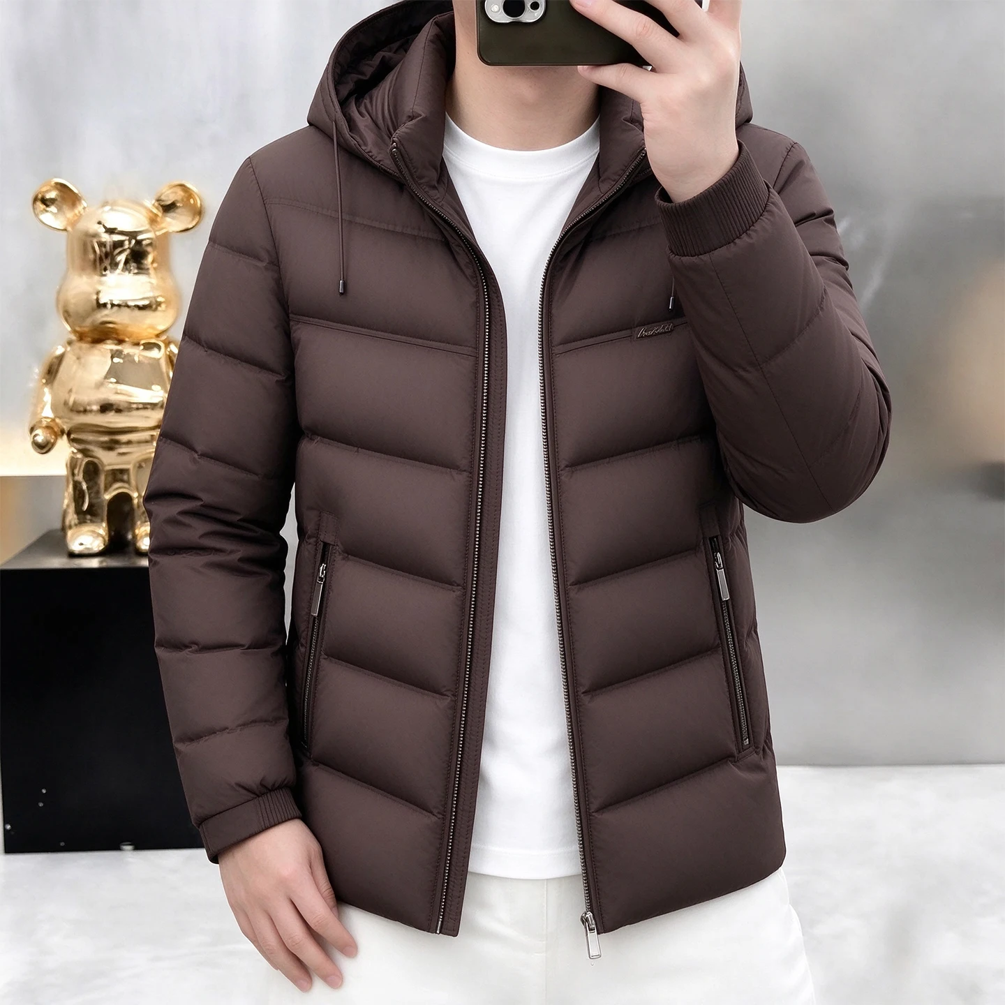 2026 Autumn/Winter New Style Fashion Casual Men's Hooded Down Jacket