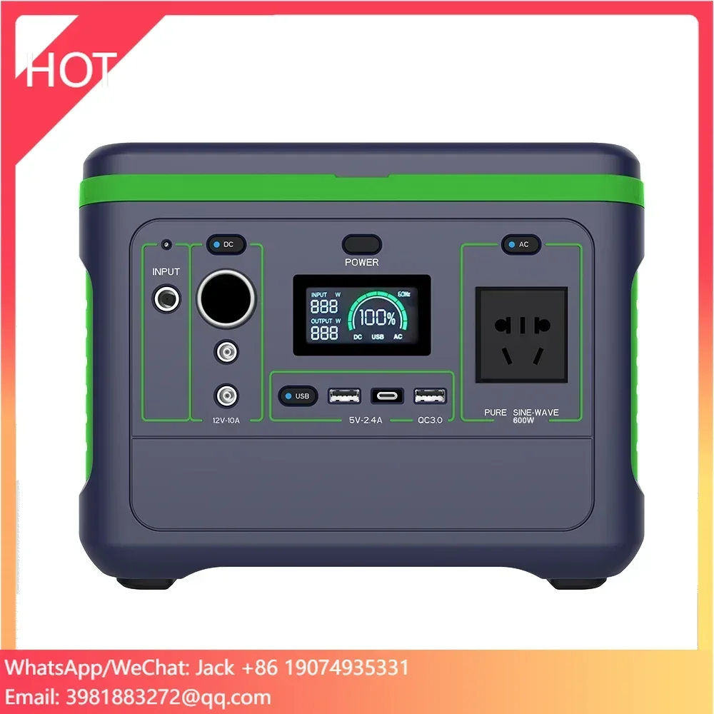 

600W Lithium Battery Charger Portable Camping Emergency Power Station 500w Solar Energy Portable Power Station For Outdoor Home