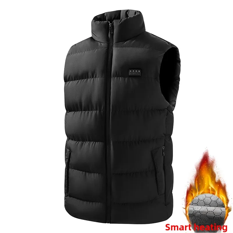 

Smart Heating Vest Men's Stand Collar Outdoor Fce Warmth Heating Jaet Cycling Insulation Vest Technological Inn...