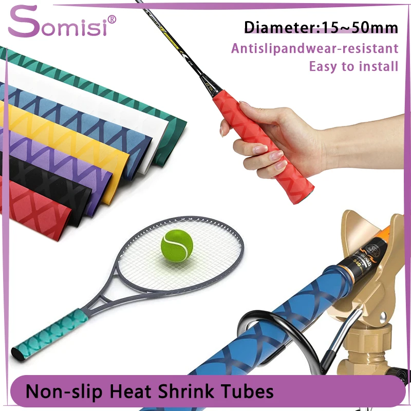 

1/3/5pcs Non Slip Heat Shrink Tube Fishing Rod Wrap 15 18 20 22 25 28 30 35 40 45 50mm Handle Insulated Protect Waterproof Cover