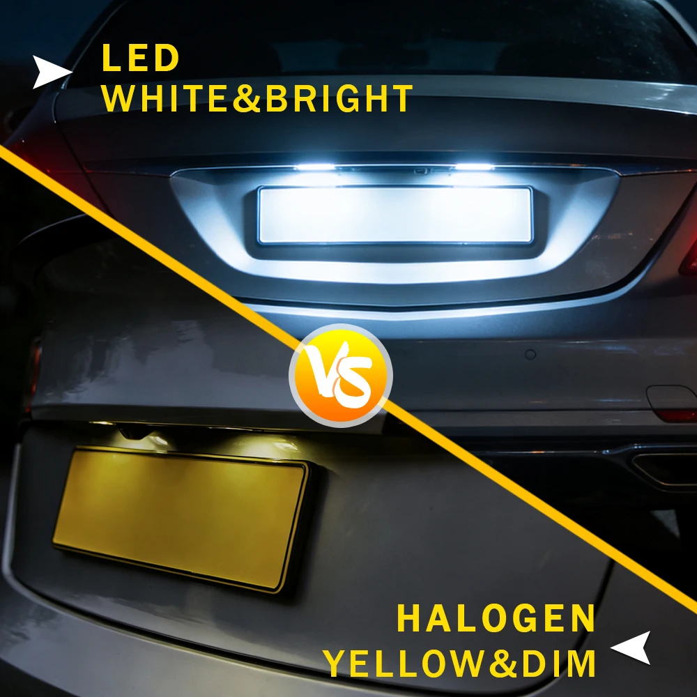 12V LED Number Plate Lamp For Toyota Yaris Camry Corolla Prius C Verso Ractis White License Plate Light Assembly view 2