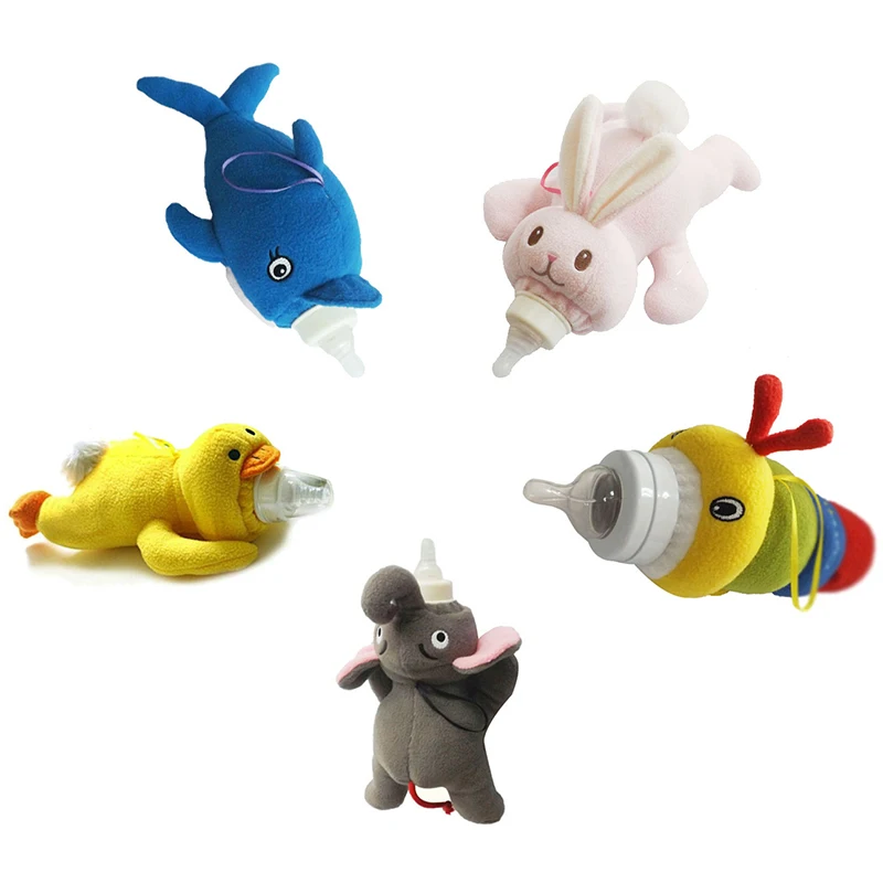 Feeding Bottles Bag Duck Milk Bottle Pouch Cover Toys Kawaii Plush Rabbit Baby Feeding Bottle Keep Warming Bag Baby Feeding Tool