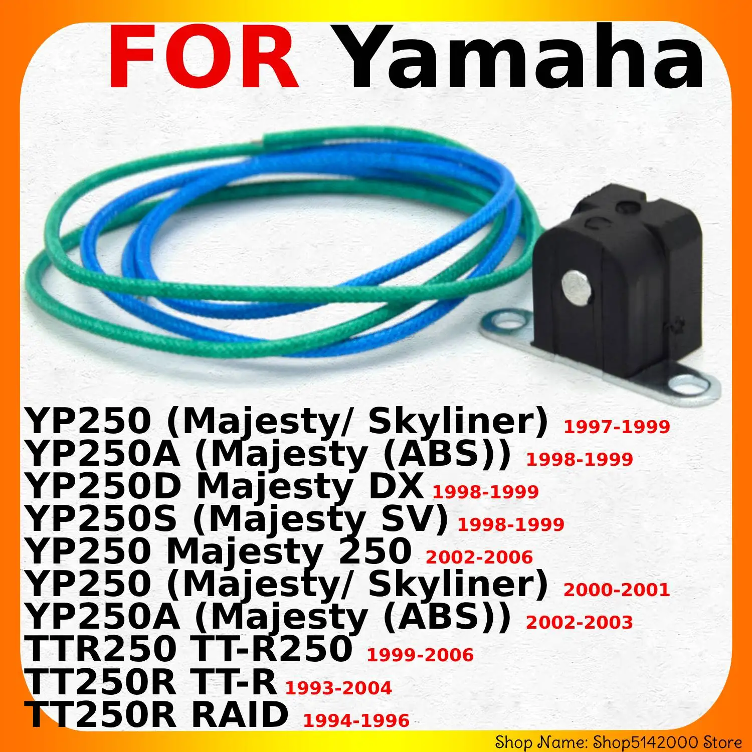 Déclencheur de commande de moteur de moto pour Yamaha YP250 YP250A YP250D YP250S TTR250 TT250R TT-R TT-R250 RAID Majesty/ Skyliner