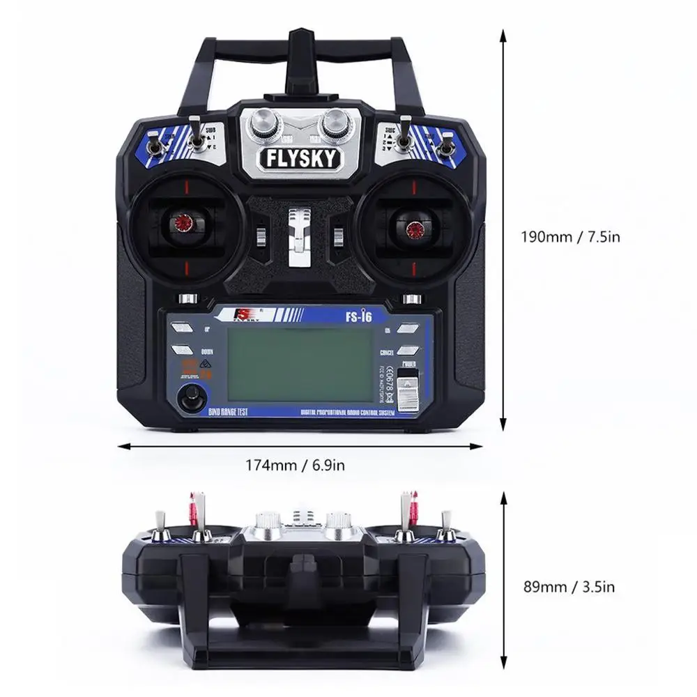 Flysky FS-i6 6CH 2.4G RC Transmitter Remote Controller FS-iA6 FS-iA6B 6-channel Receiver for RC Plane Helicopter Quadcopter