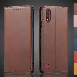 Magnetic attraction Leather Case for Samsung Galaxy M01 M015F M015G 5.7