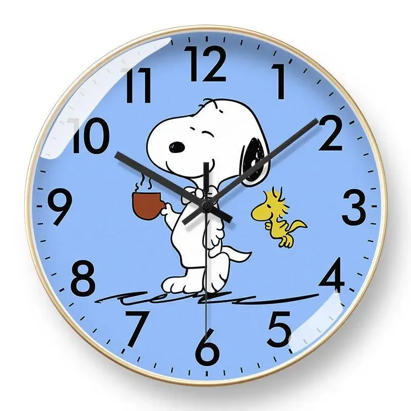 

Snoopy student dormitory cartoon cute wall clock study restaurant silent sweep seconds bedroom quartz clock home furnishings