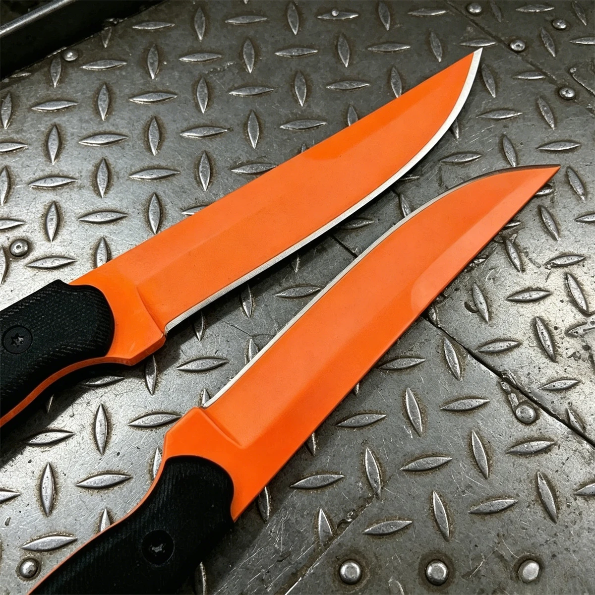 1 PCS High-Quality EDC Fixed Blade Knife 7Cr13MoV Orange Blade G10 Handle Hiking Camping Cutting Outdoor Tool with Sheath