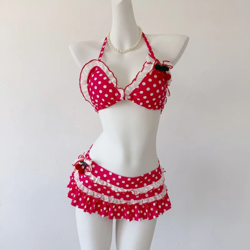 

Корейский купальник Y2K из 3 предметов: комплект бикини с эффектом пуш-ап, мини-юбка и пляжная накидка для женщин. Идеально для отпуска.