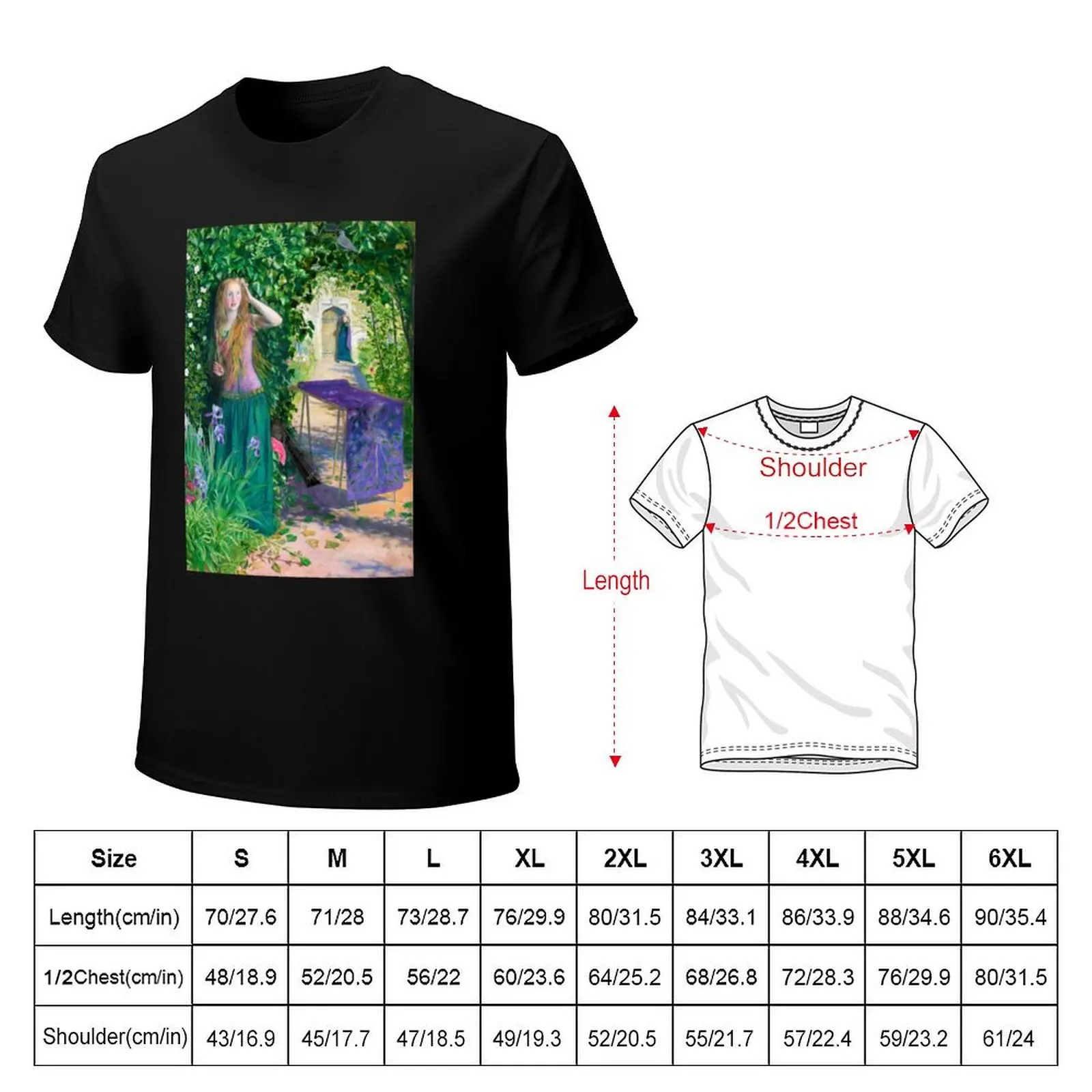 Similar to pre-Raphaelite, Arthur Hughes, Rosamund T-Shirt Utility Work Short Sleeve Top