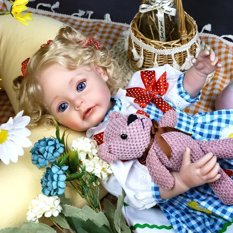 20-inch baby herboren siliconen pop 3D huid zichtbare aderen verzamelbare kunstpop 50 cm handgemaakte poppen die een douche maken