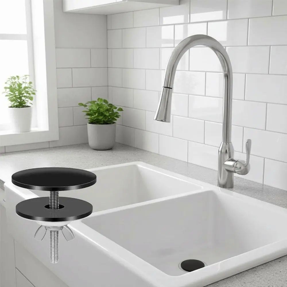 

Black Color Faucet Hole Cover Sturdy Construction Finishing Cover Sink Tap Hole Cap Anti-leakage M6 Kitchen Sink Hole Plug