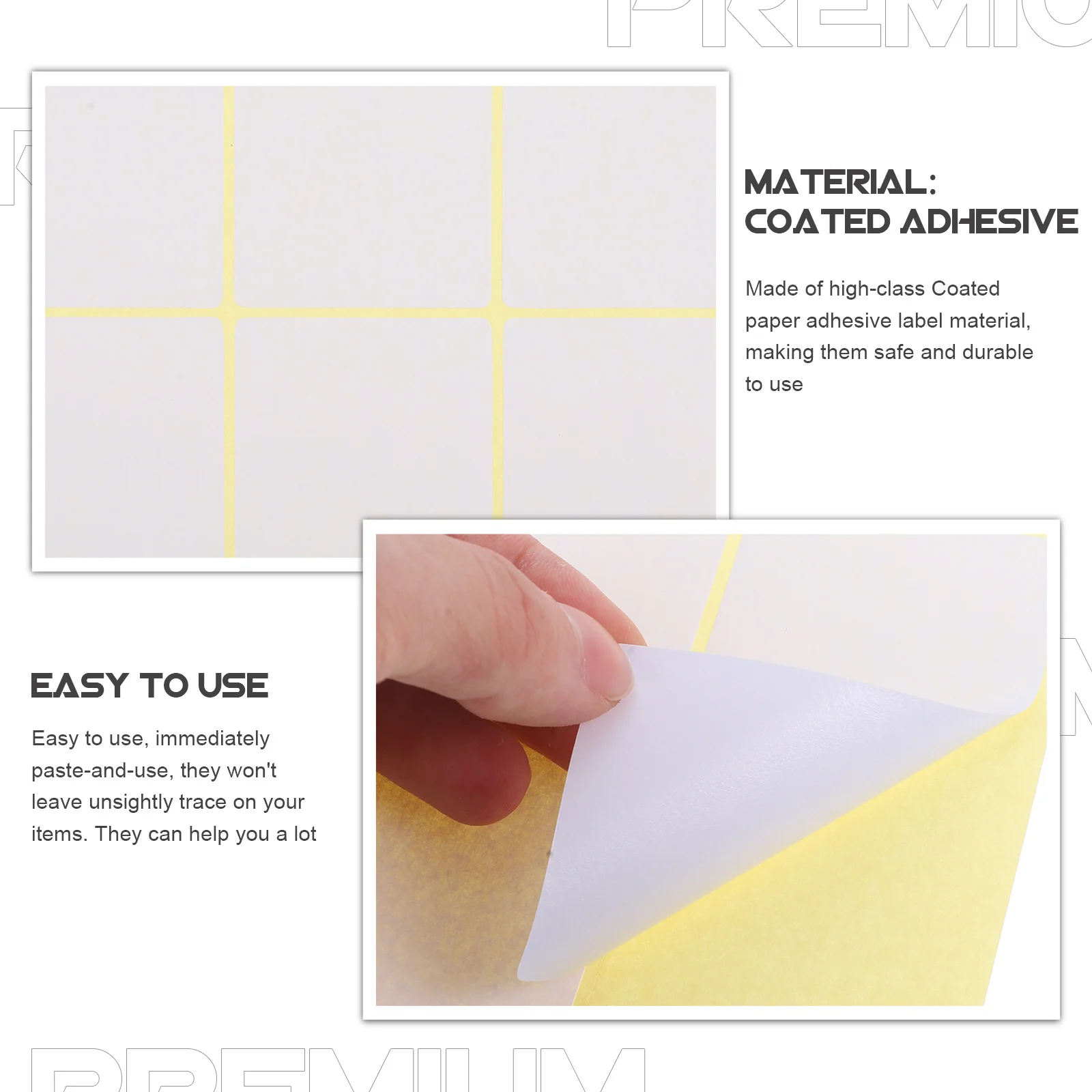 TEHAUX 180pcs Blank Adhesive Labels Stickers for Classification Sign Organizing Office School Supplies