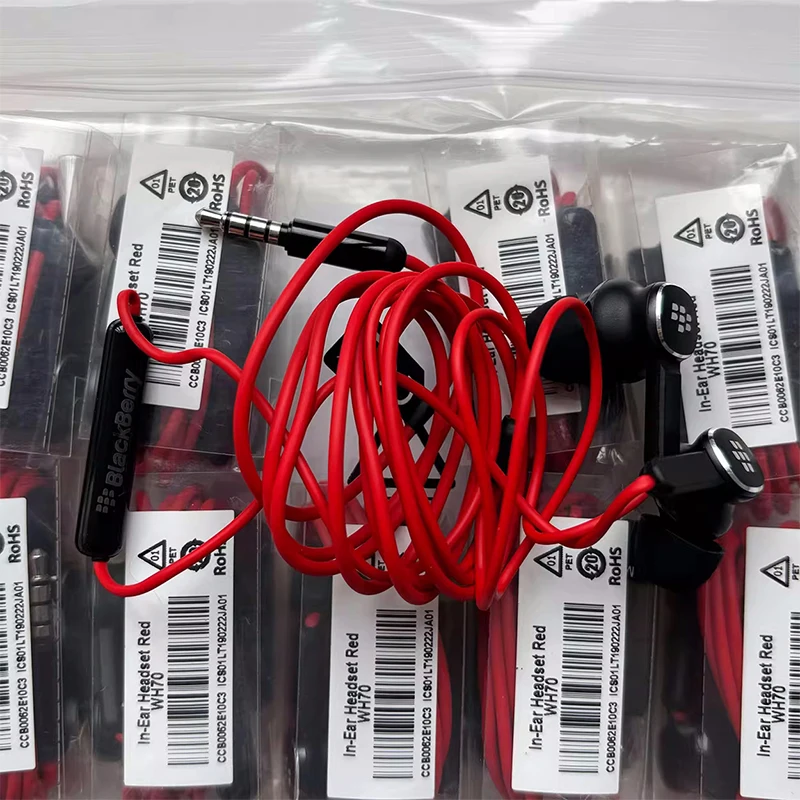 Original BlackBerry Classic KEY2 Red Limited Edition 3.5MM In - ear Headphones WH70 view 5