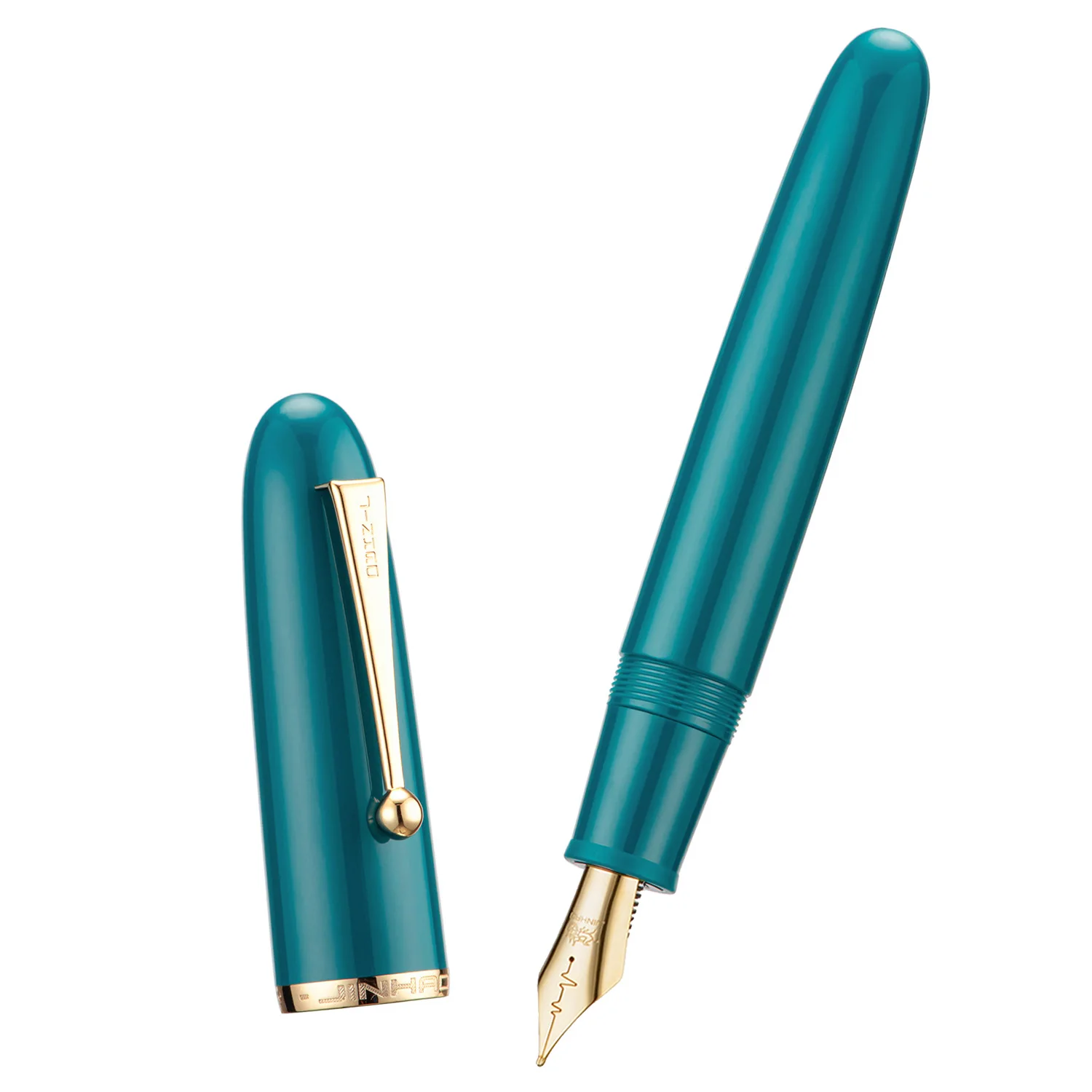 

Heartbeat Nib! Jinhao 9019 Fountain Pen #8 /F/M Nib, Lake Blue Big Size Resin Office Writing Pen with Large Converter