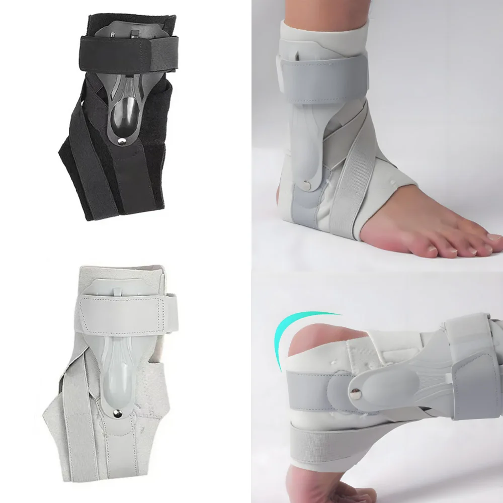 

1Pc Ankle Support Brace with Reinforced Dual Stabilizers Adjustable Compression Wrap for Foot Rehabilitation Sprain Protection