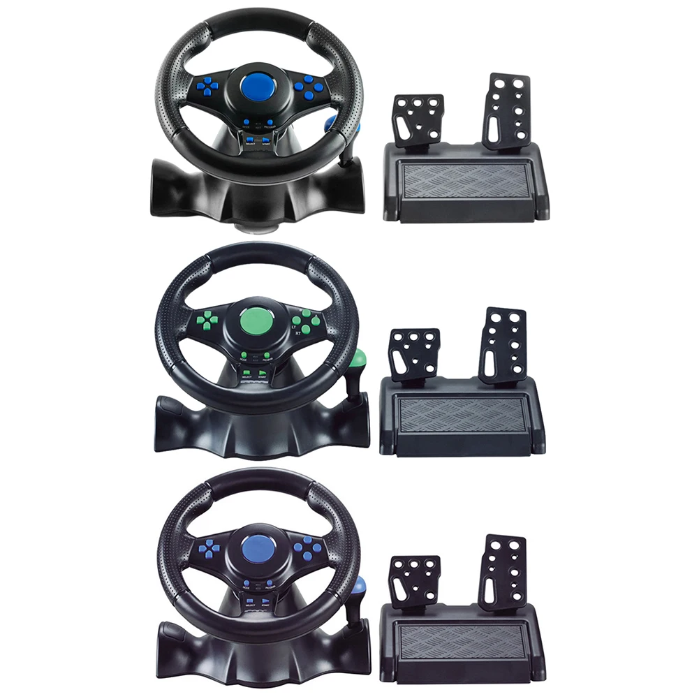 

Racing Wheel & Pedals Dual Clutch Launch Control Steering Wheel With Manual Shifter for Switch/xbox One/360/PS4/PS2/PS3/PC