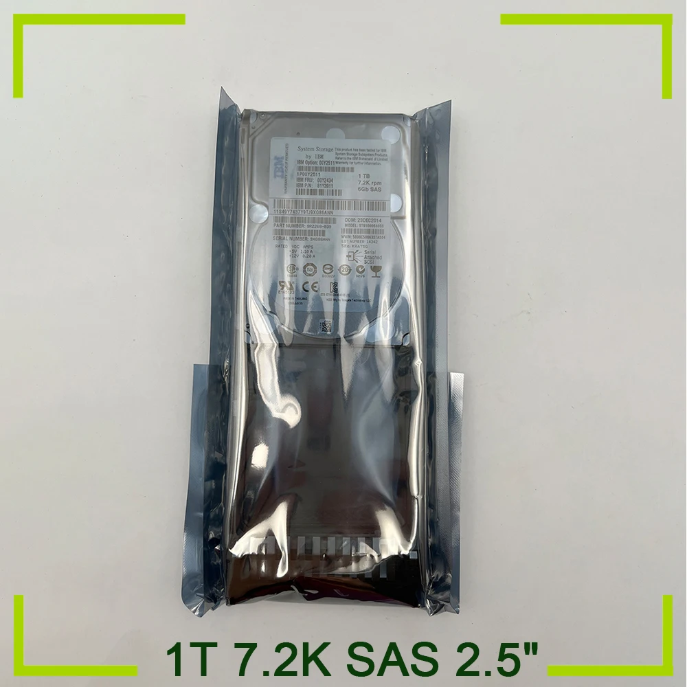 HDD For IBM Hard Disk V3500 V3700 1T 7.2K SAS 2.5