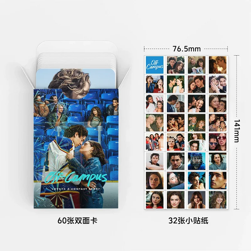92Pcs/Set Off Campus American Drama Pack 60 Lomo Cards 32 Mini Stickers Character Photocards Decor Gift for Fans view 4