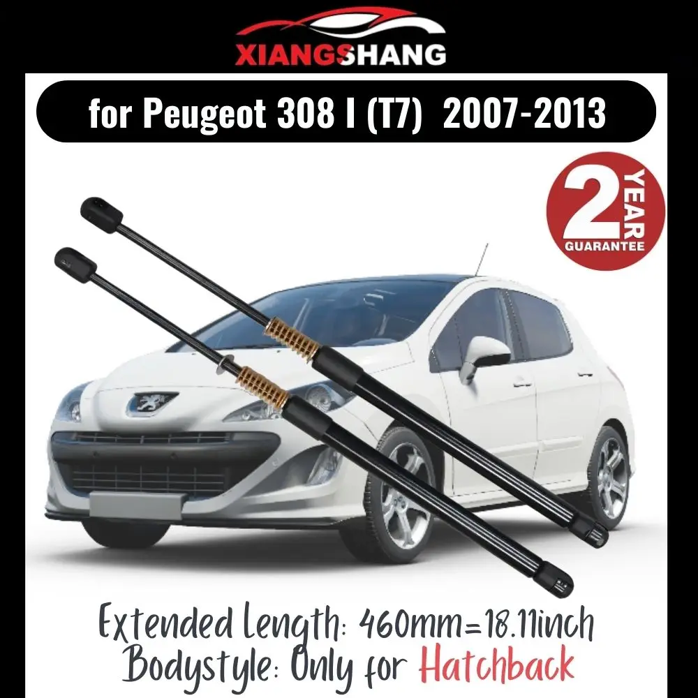 

2pcs Rear Tailgate Damper for Peugeot 308 I (T7) Hatchback 2007-2013 Tailgate WITH SPRING Trunk Boot Gas Charged Gas Struts