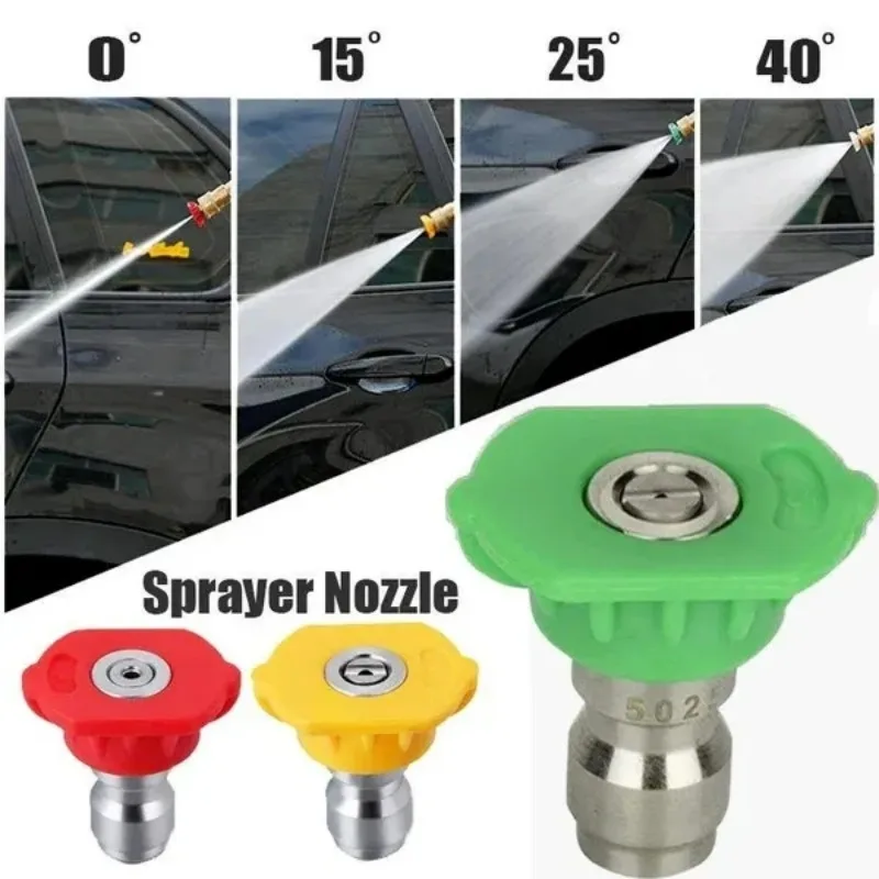 Car High Pressure Water Gun Cleaner Soap Foam Sprayer Nozzles Quick ReleaseTip Fitting 0 15 25 40 Degree Water Jet Washing Tools