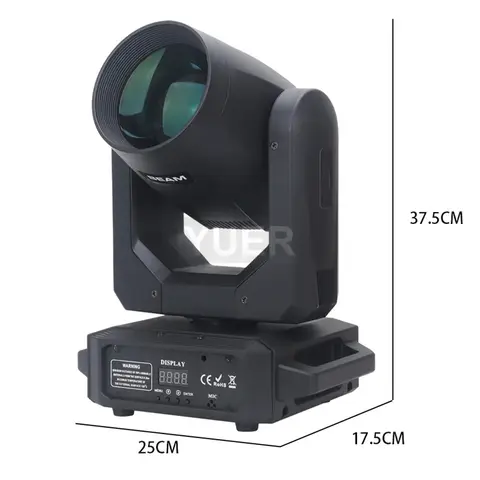 LED Moving Head-ljus 200W Beam+Spot+18 Roterande Prismor+Regnbåge 12 Gobo 8 Färger Effekt DJ Dmx Scenljuseffekt Ljus Disco Bar 10 best sales rörligt huvudstativ - №9