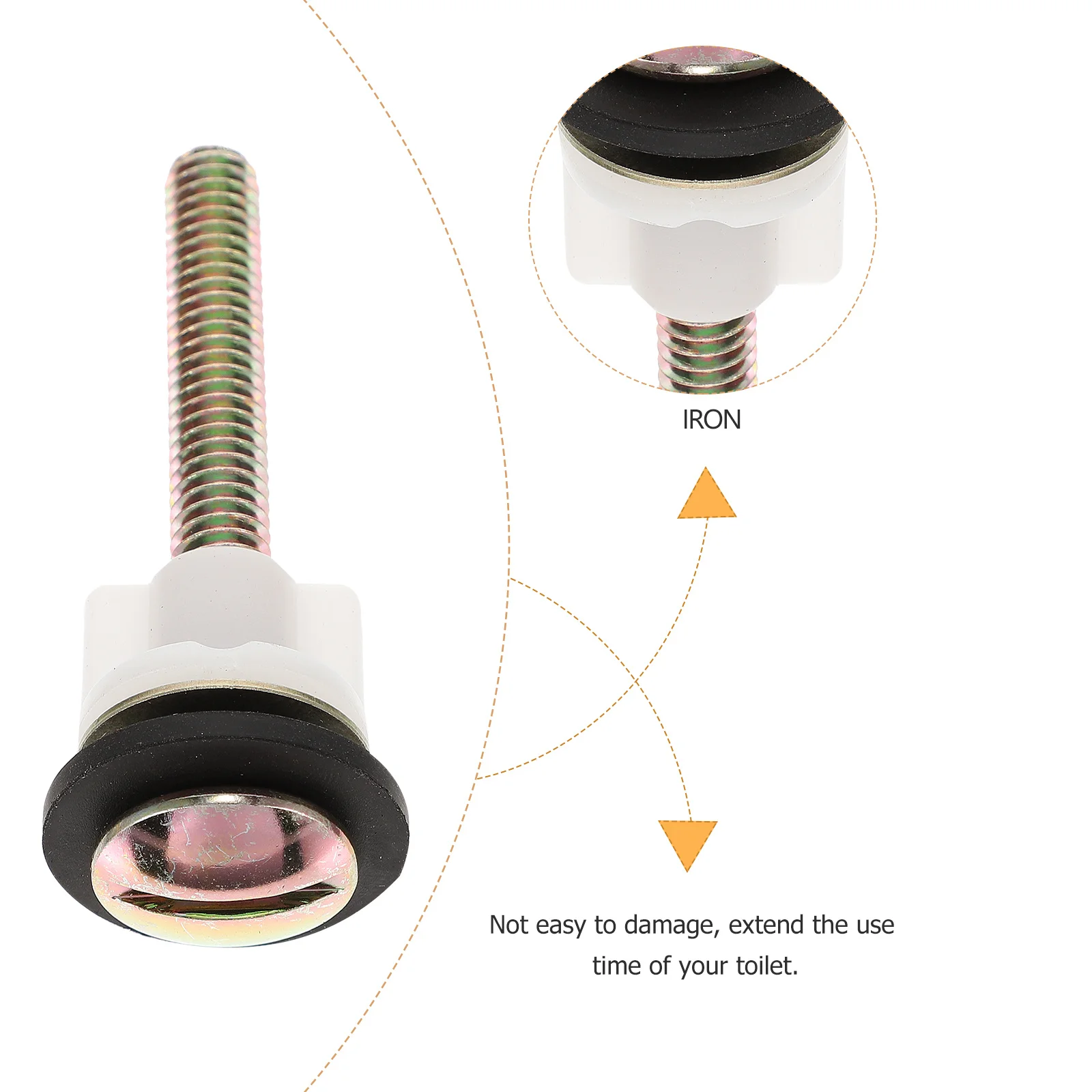 

2Sets Universal Toilet Seat Bolts Screws Heavy Duty Iron Replacement Parts for Toilet Seat Installation Accessories